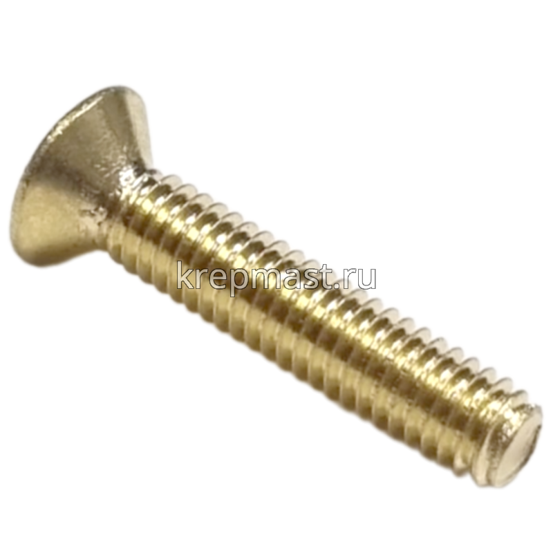 Винт потай 4,0 х20 DIN 965 латунь