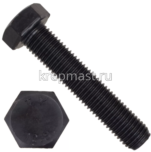 Болт 10х 60 кл.пр 12,9 черный п/р DIN 933