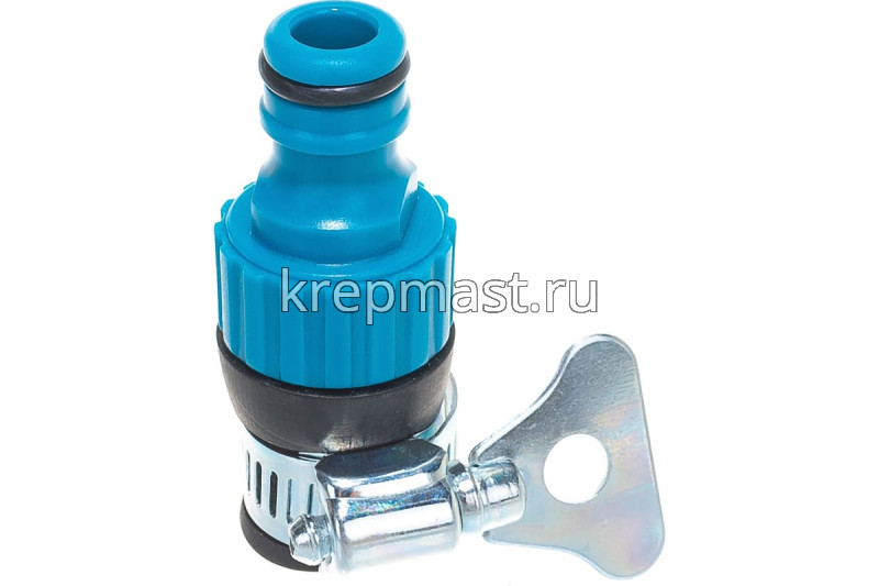 Соединитель GRINDA внешний с хомутом пласт.16мм