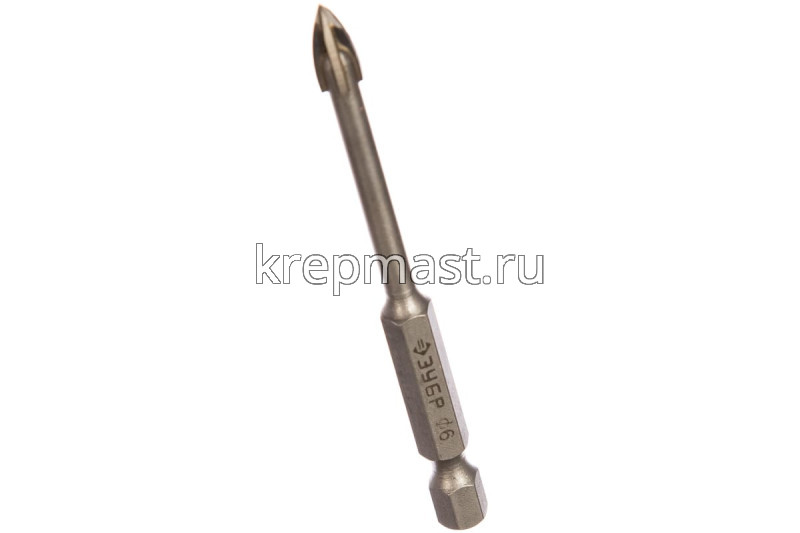 Сверло по стеклу 6мм ЗУБР (с 4мя реж.лезвиями)