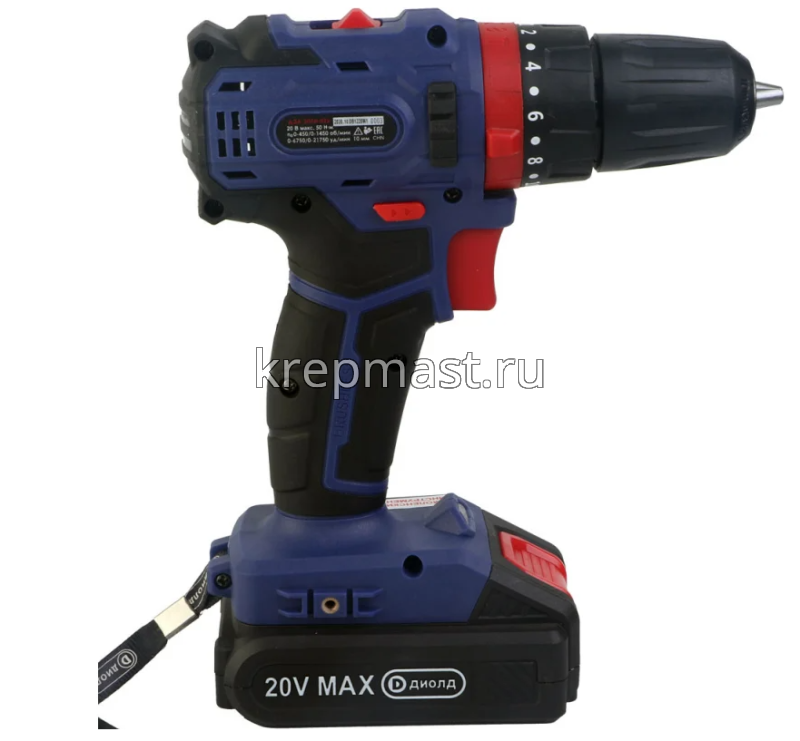 Шуруповерт аккумуляторный ДИОЛД (20Вт, 2,0Ah/ч)
