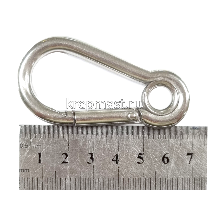 Карабин с фиксатором 7х70 А4 АРТ8250 с кольцом