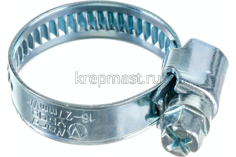 Хомут червячный нержавейка 16-27(28)