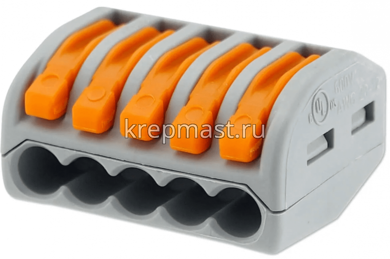 Клемма 5-ти проводная WAGO СК-415 оранжевые