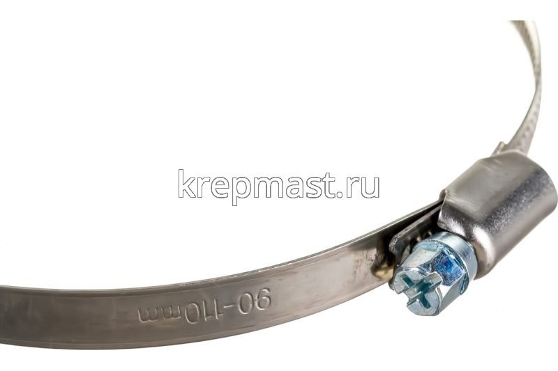 Хомут червячный нержавейка 90-110