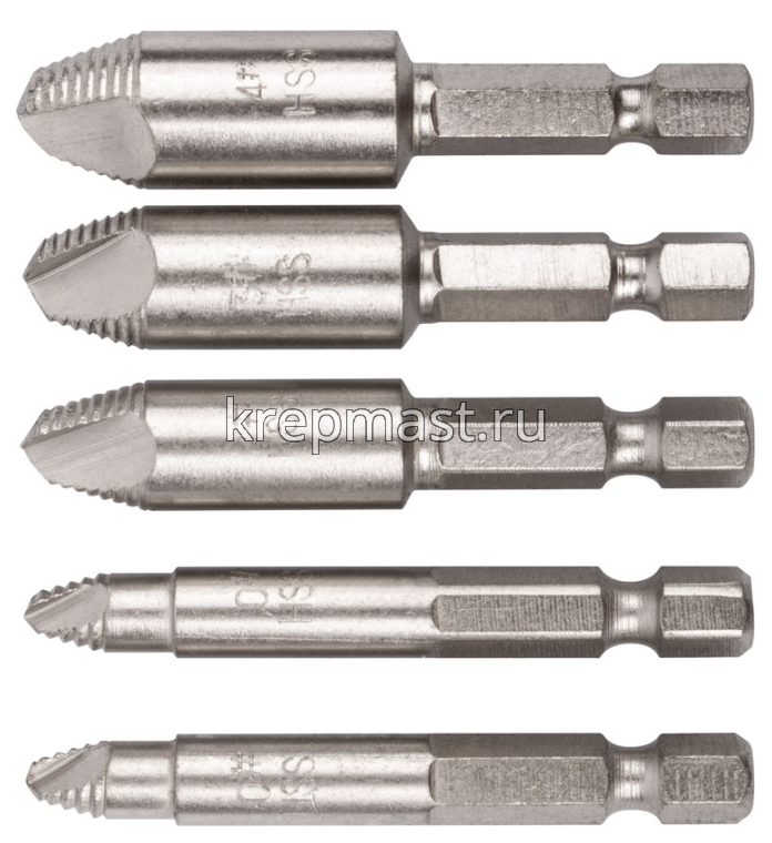 Набор экстракторов FIT д/выкруч. болтов и шпилек (5шт) усиленный