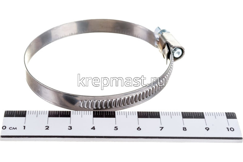 Хомут червячный нержавейка 50-70 (50-75)