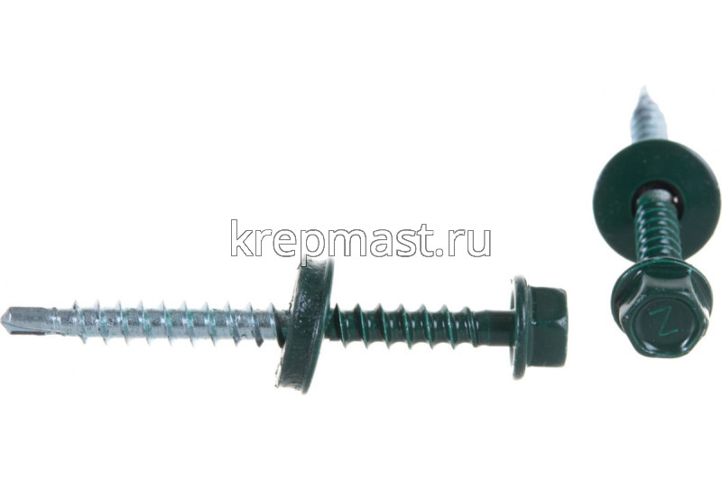 Саморез д/кровли краш. 4,8х51 RAL 6005