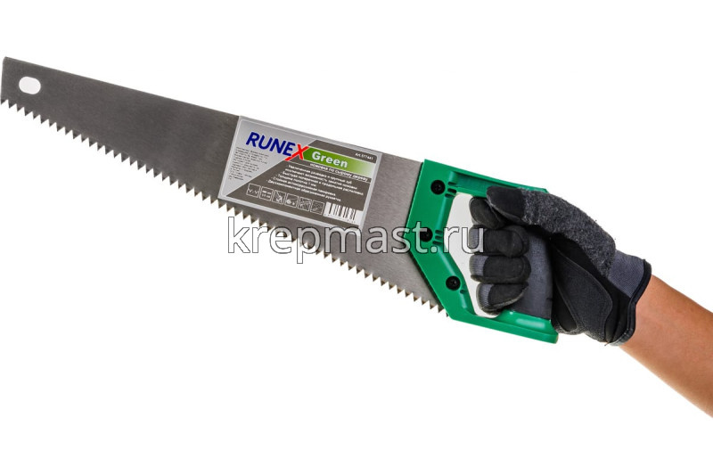Ножовка по дереву RUNEX Green 400мм /по сырой древесине/