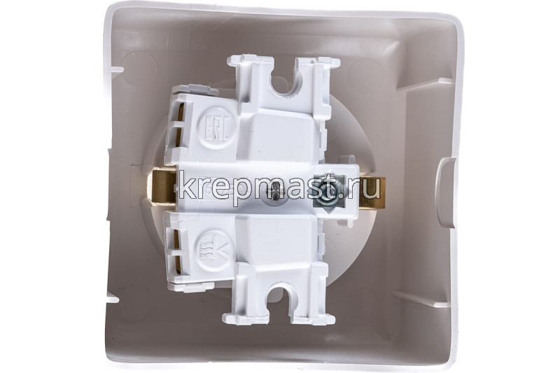 Розетка РА 16-133-б ОП белая с/з 1-ая