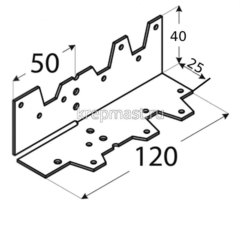 KG1 складывающийся уголок 120х40х40х1,5мм