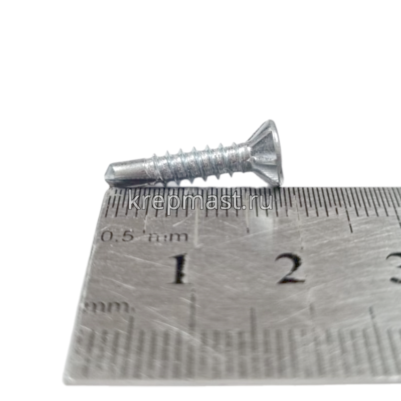 Саморез оконный сверло белый цинк 3,9х19 усиленный