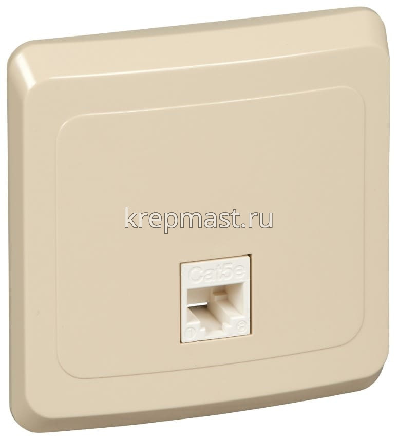 Розетка телефонная СП Этюд 001В кремовая