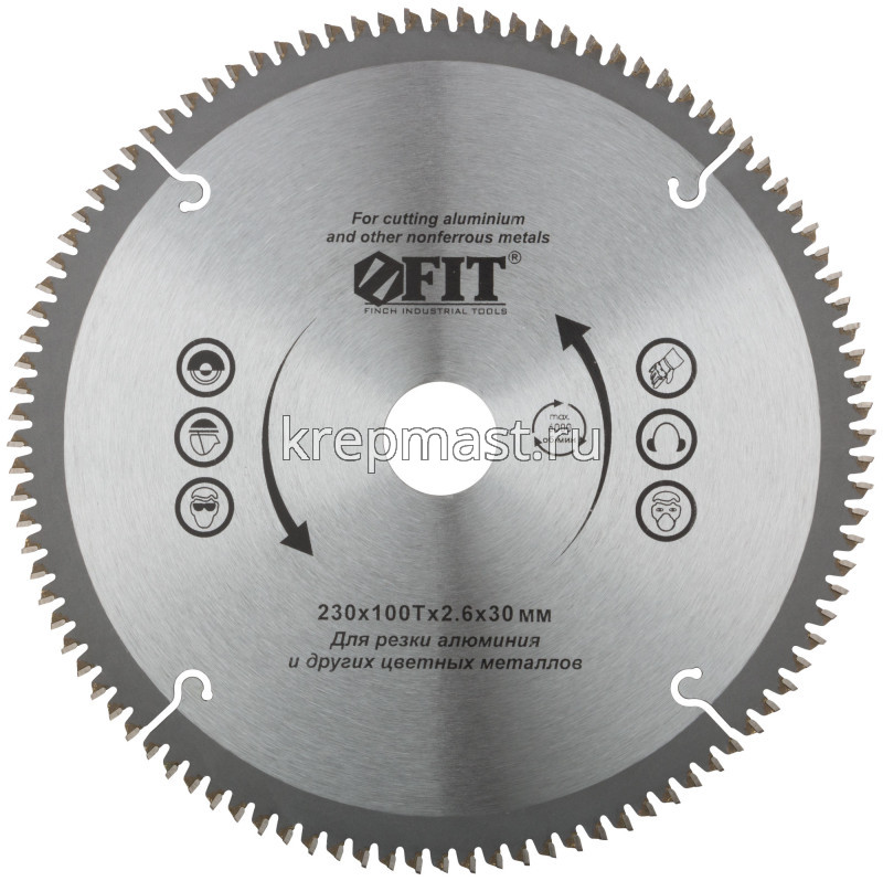 Диск пильный алюминий 230х100х30 FIT