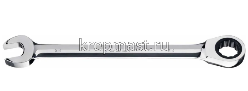 Ключ комбинированный 24мм трещеточный ЗУБР Профи