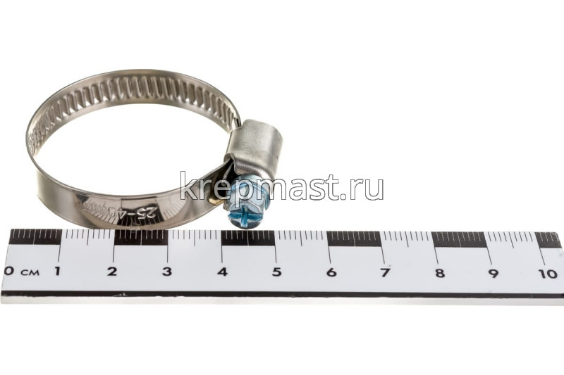 Хомут червячный нержавейка 25-40