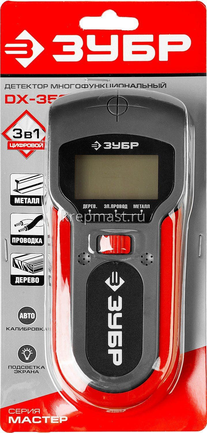 Металлодетектор напряжения ЗУБР многоф. с дисплеем