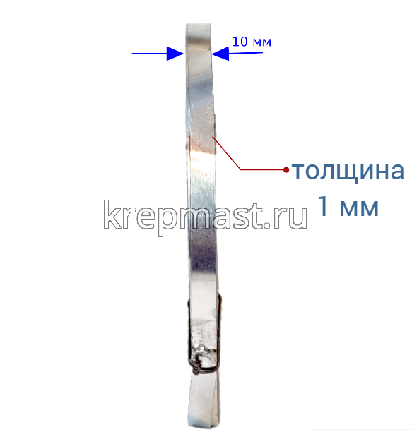 Лента стальная в рулоне 10мм х 50м узкая