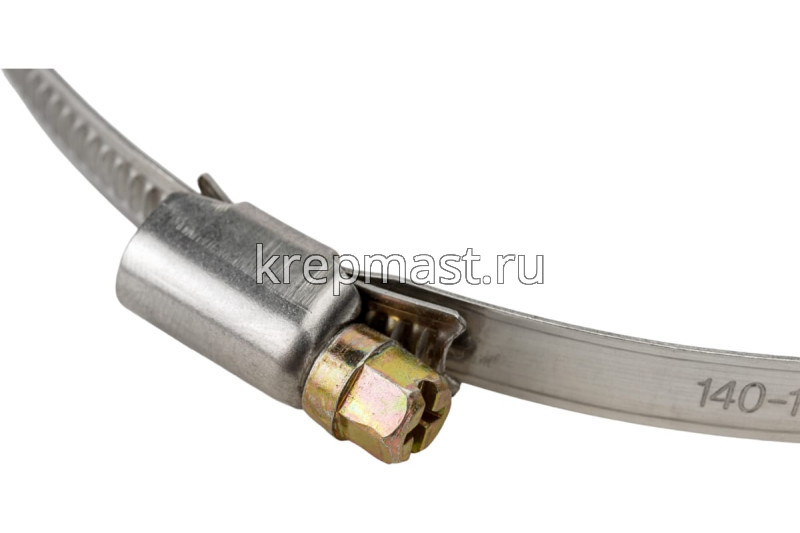 Хомут червячный нержавейка 140-160