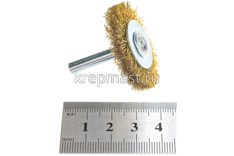 Корщетка- колесо 38мм для ДРЕЛИ ЗУБР / FIT латунь
