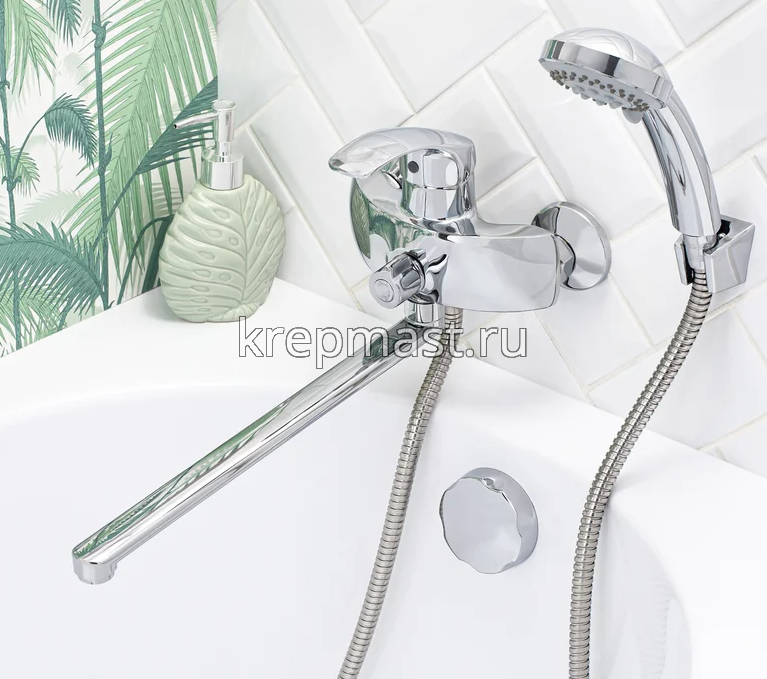 Смеситель д/ванны B8174-18F латунь