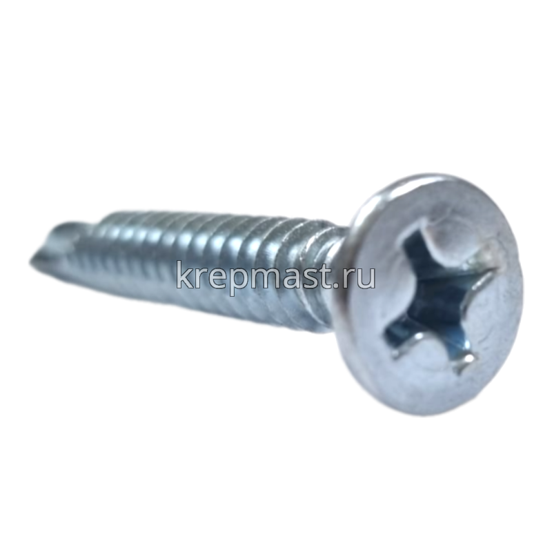 Саморез кров. б/шайбы DIN 7504 P 6,3х45 потай. - сверло оцинк.