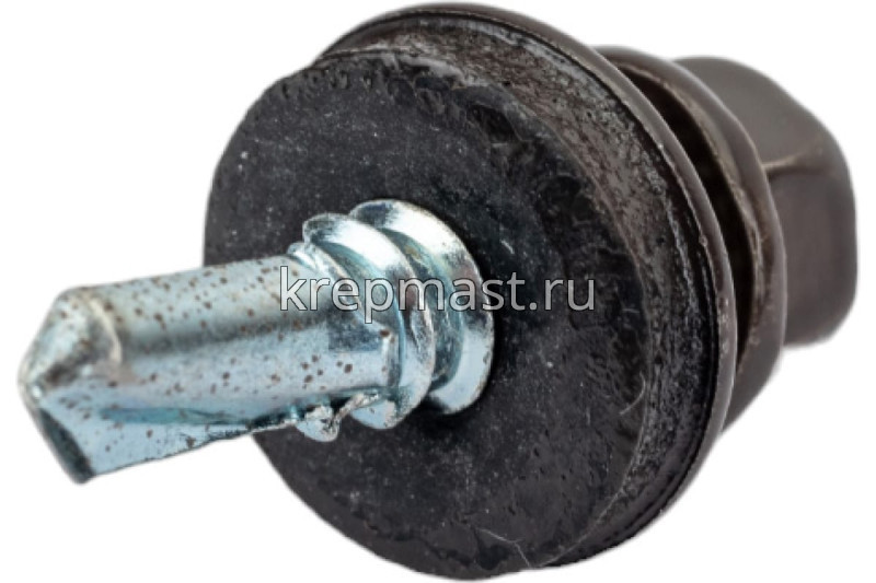 Саморез д/кровли краш. 5,5х19 RAL 8019