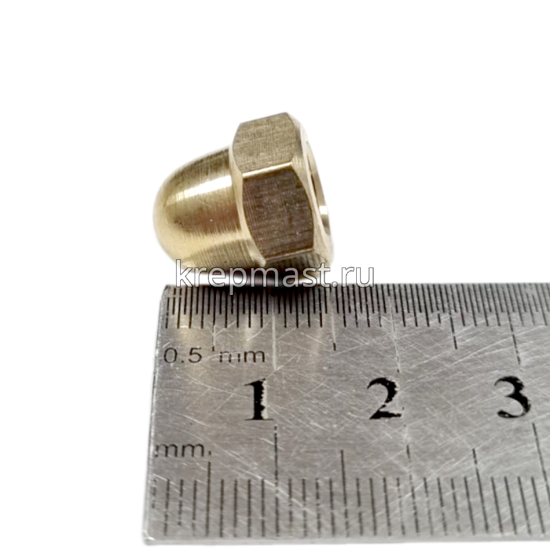 Гайка колпачковая М 8 DIN 1587 латунь