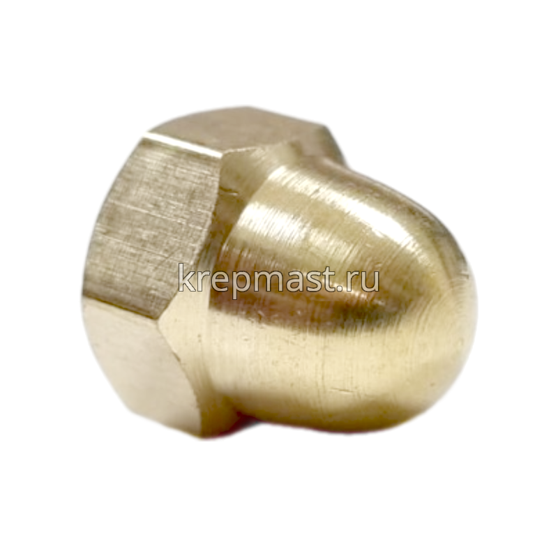 Гайка колпачковая М 8 DIN 1587 латунь