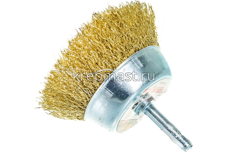 Корщетка- чашка 60мм для ДРЕЛИ USP латунь волна