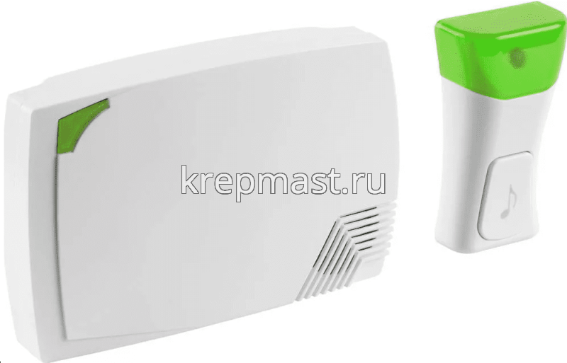 Звонок БЕСПРОВОДНОЙ электрический СВЕТОЗАР "ЭТЮД" 120м, А23, 3АА