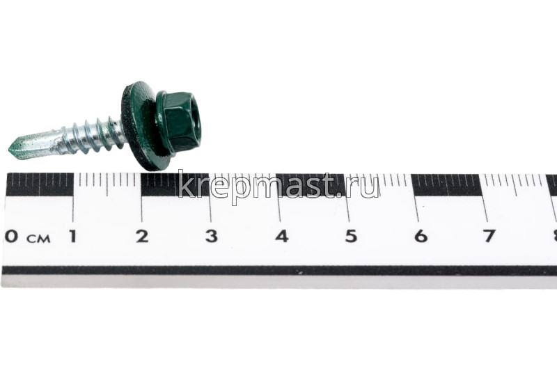 Саморез д/кровли краш. 5,5х25 RAL 6005