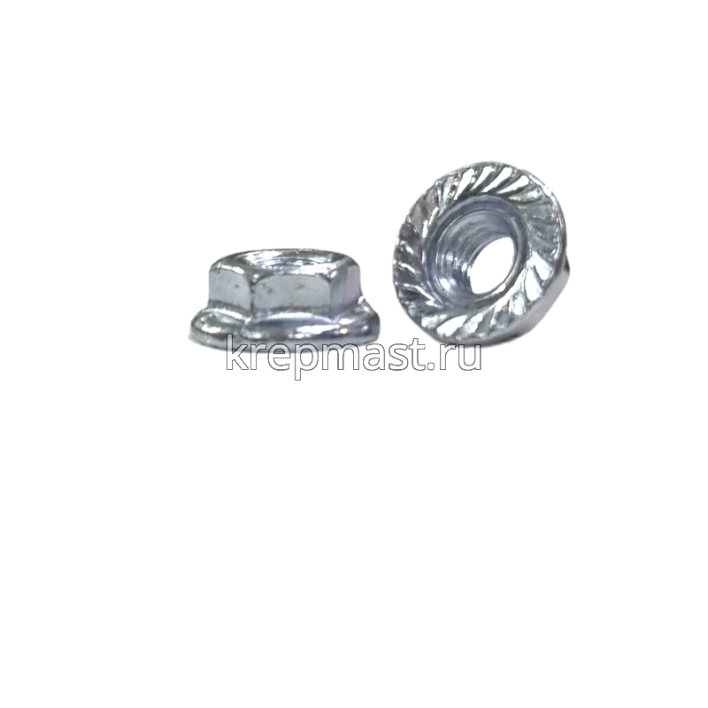 Гайка с фланцем М 4 DIN 6923