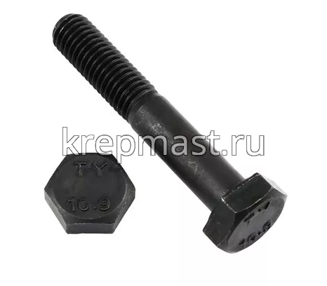 Болт 27х130 кл.пр.10,9 черный н/р DIN 931