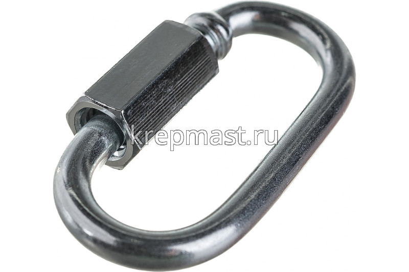 Соединитель цепей с гайкой 4мм (карабин винтовой)