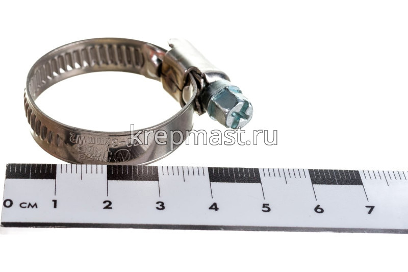 Хомут червячный нержавейка 20-32