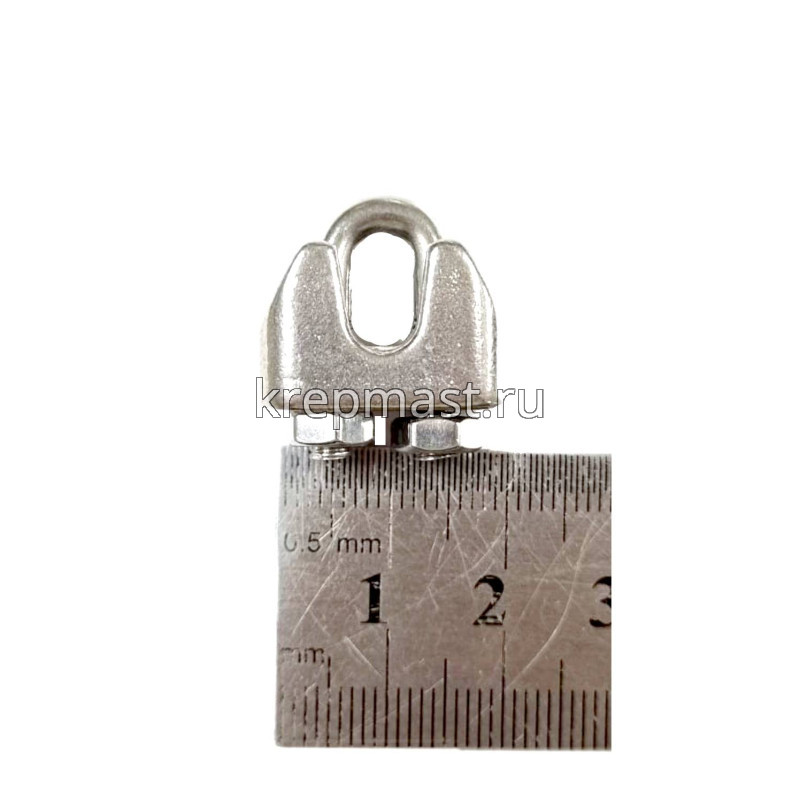 Зажим д/троса М 4 с гайками нерж. A 4