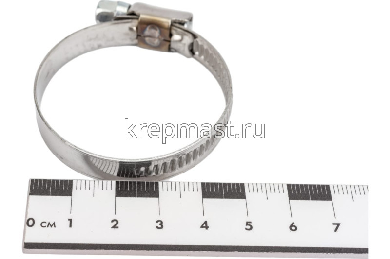Хомут червячный нержавейка 30-45