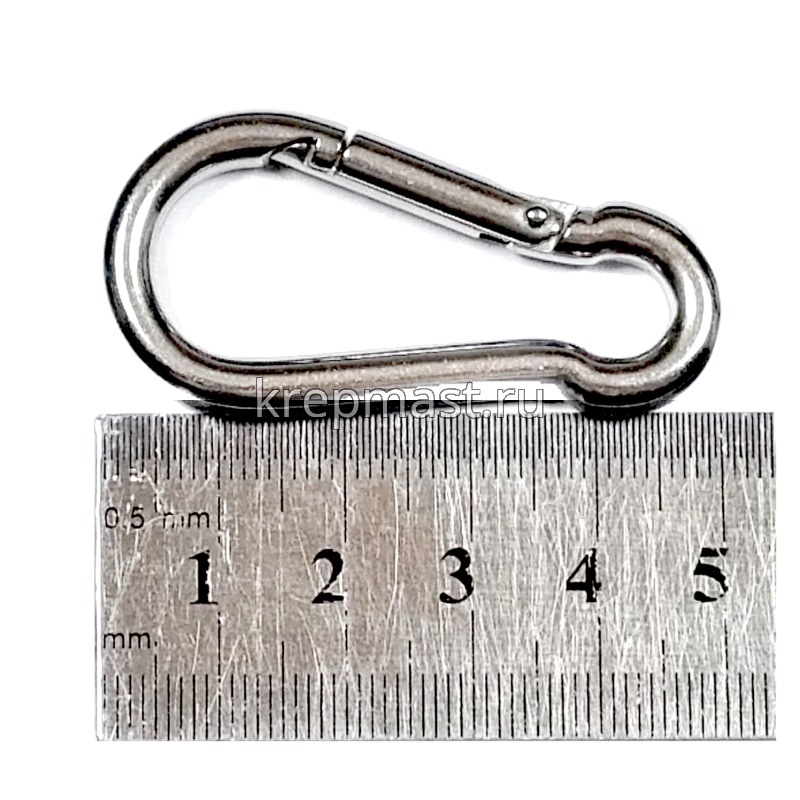 Карабин нерж. А4 5х50мм АРТ9075 (DIN 5299C)