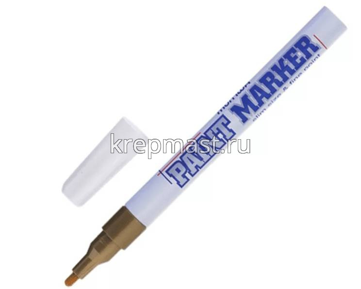 Маркер-краска по мокрому железу 4мм золотой