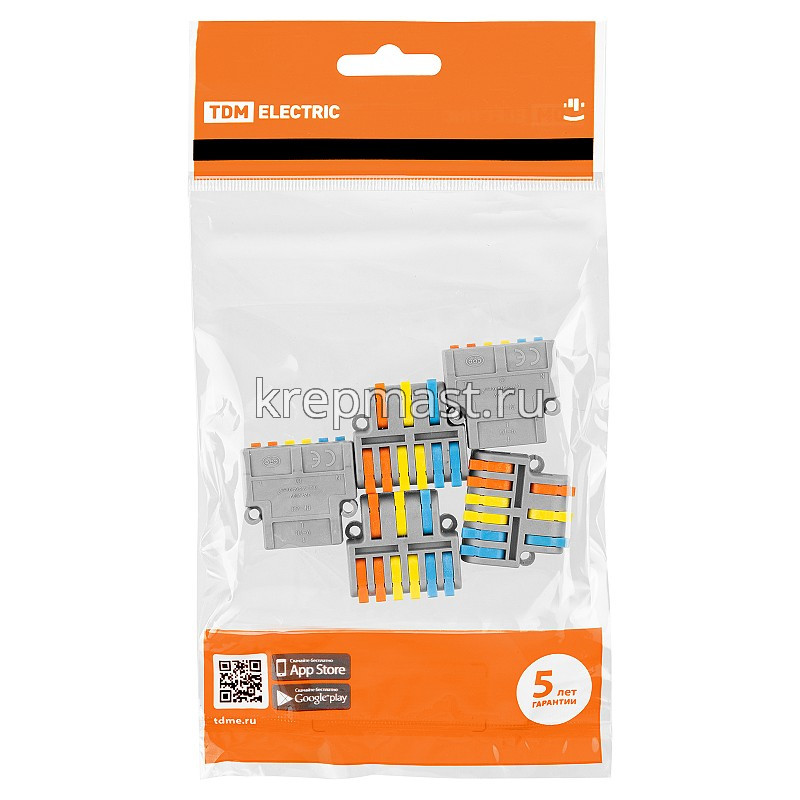 Клемма 3/6 разветвительная WAGO СКР-436 оранжевые