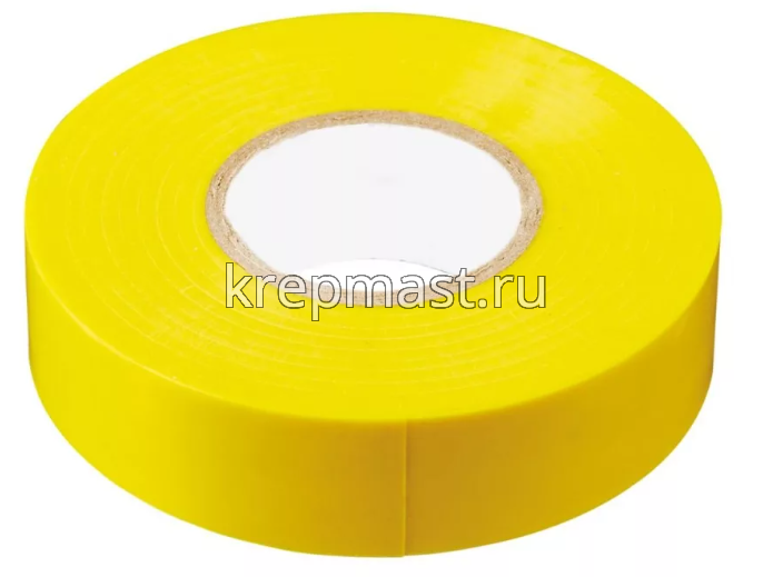 Изолента ПВХ цветная НЕ ГОРЮЧАЯ 19мм жёлтая